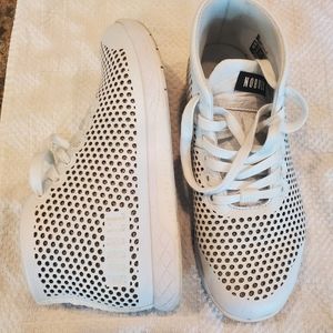 No Bull white leather trainers